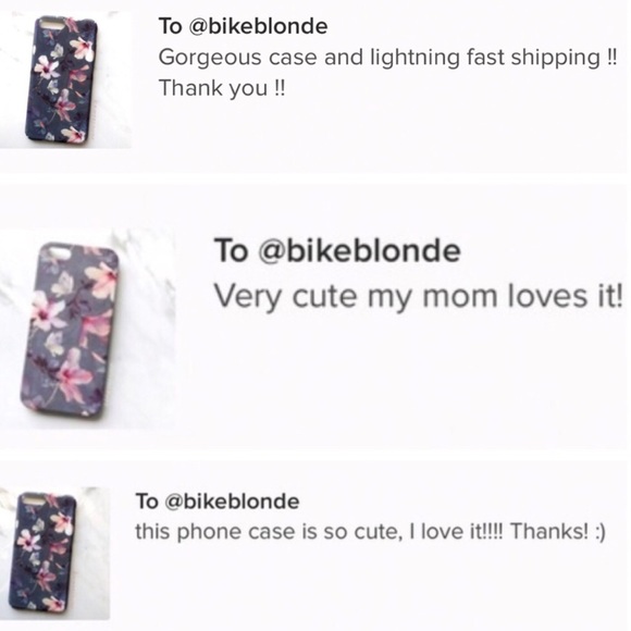 LAST 1! NEW iPhone 7+/8+ Floral Hard Case - Picture 2 of 3